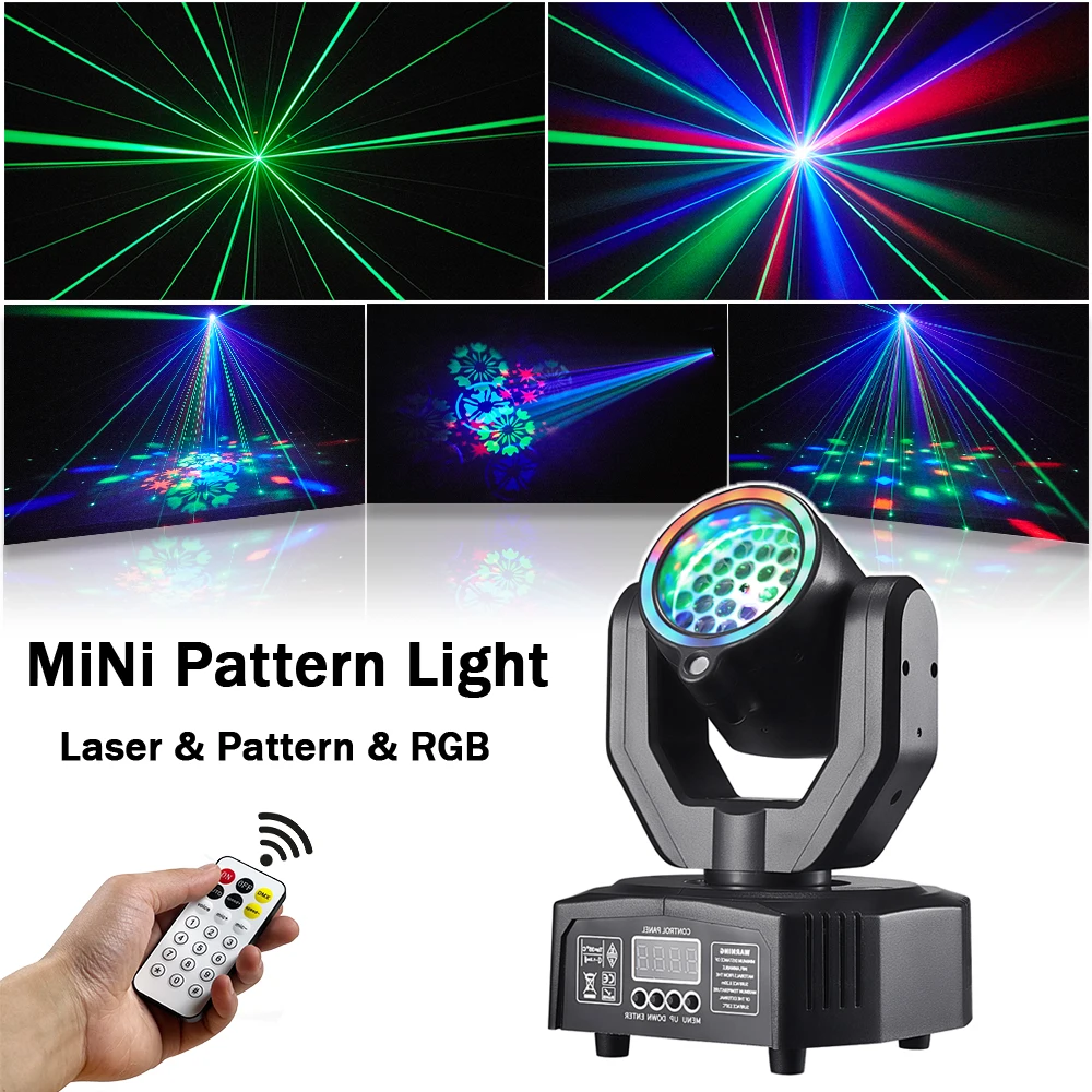 30w Mini Pattern Laser Light 2in1 Effect Dj Party Light Voice Activation Stage Lighting