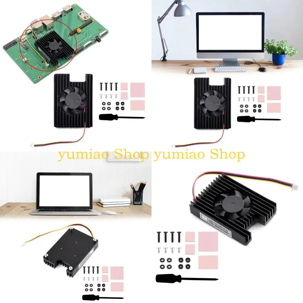 

587B CPU Cooling Fan Heatsink Heat Dissipation Cooling Fan Radiators For CM5 Easy Installation Development Board Accessories