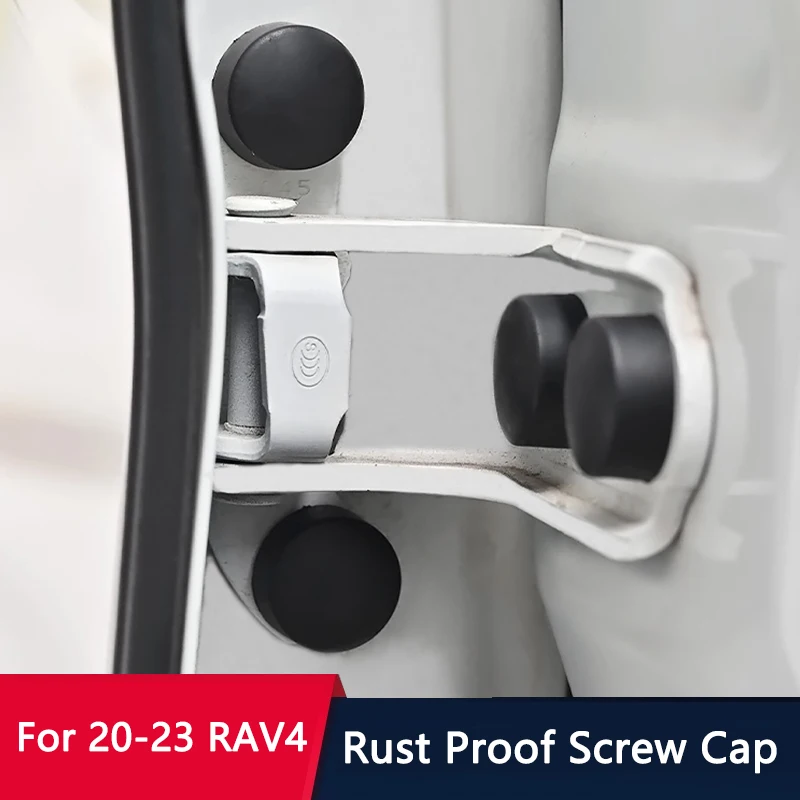 TAJIAN Car Engine Screw Cap Rust Proof Cover Door Trunk Screw Protection Cap Dustproof Anti-rust Trims For Toyota RAV4 2020-2024