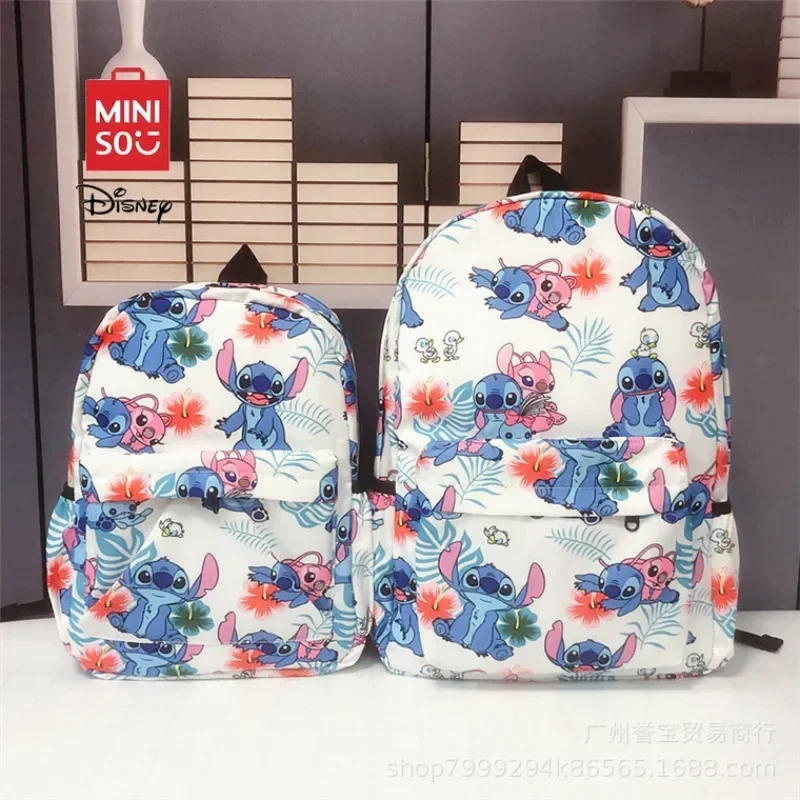 

MINISO Disney Stitch Teenage Boys Rucksacks Casual Student Large Capacity Waterproof Schoolbag Cartoon Girls Fashion Backpack