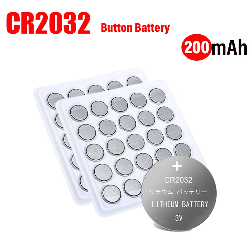 25pcs/50pcs/100pcs 3V CR2032 lithium button battery BR2032 DL2032 CR2032 watch calculator toy car remote control button battery