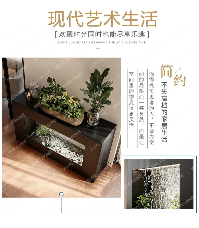 Flowing water ornament Water cycle landscaping Decoration housewarming gift Creative ornament Outdoor flowing water wall