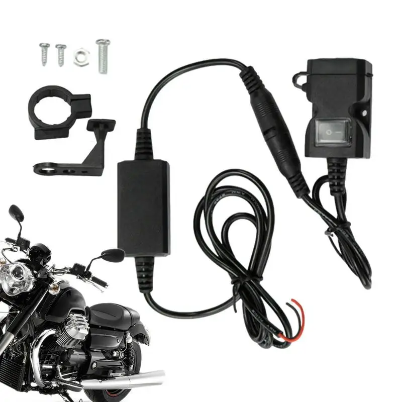 Motorcycle USB Port USB Charging Port Motorcycle Charger Adapter Motorcycle USB Cell Phone Charger With Energy Saving Features