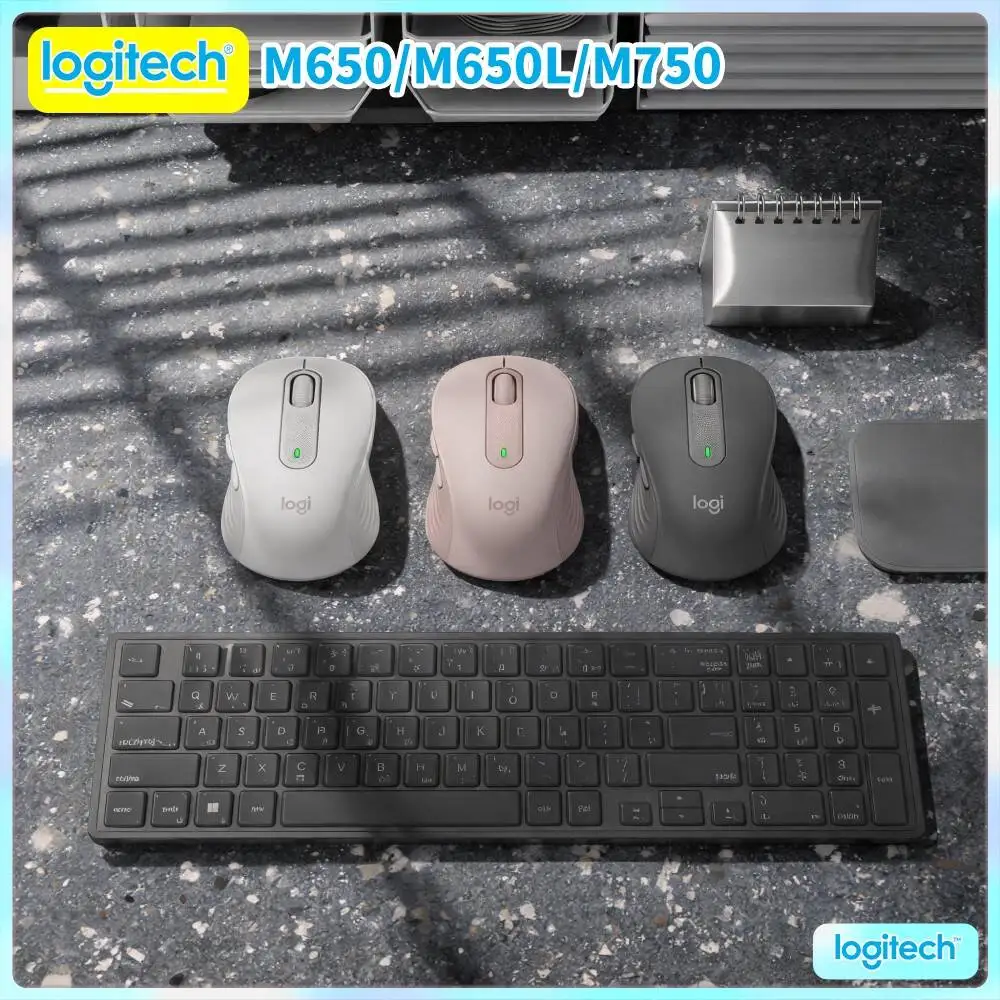 Silent M750 Wireless Mouse 4000 Adjustable DPI Dual Connection Recycled Eco Body Home Study Work Helper Pick