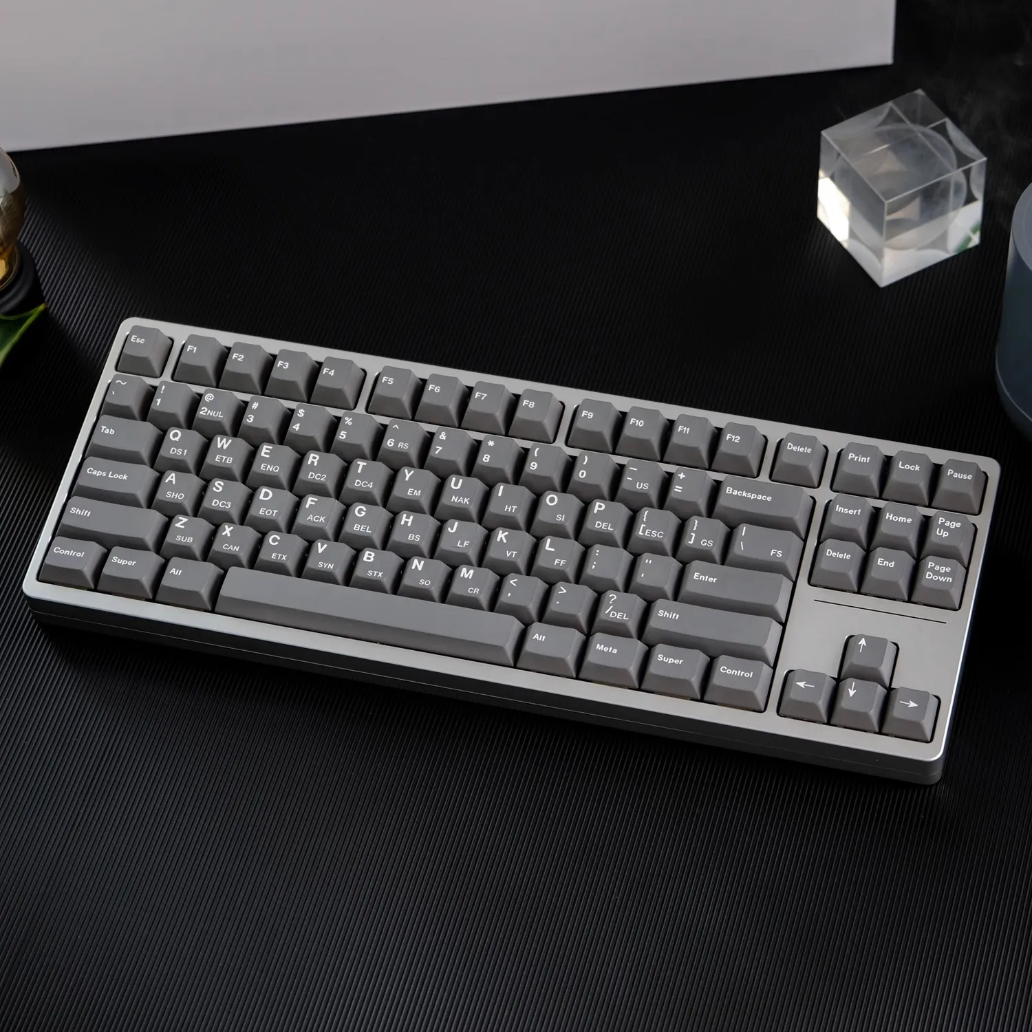1 Set Clone GMK ASCII Grey Keycaps PBT 5 Sides Dye Subbed Key Caps Cherry Profile Lightproof Keycap For MX Switch Wooting 60 80
