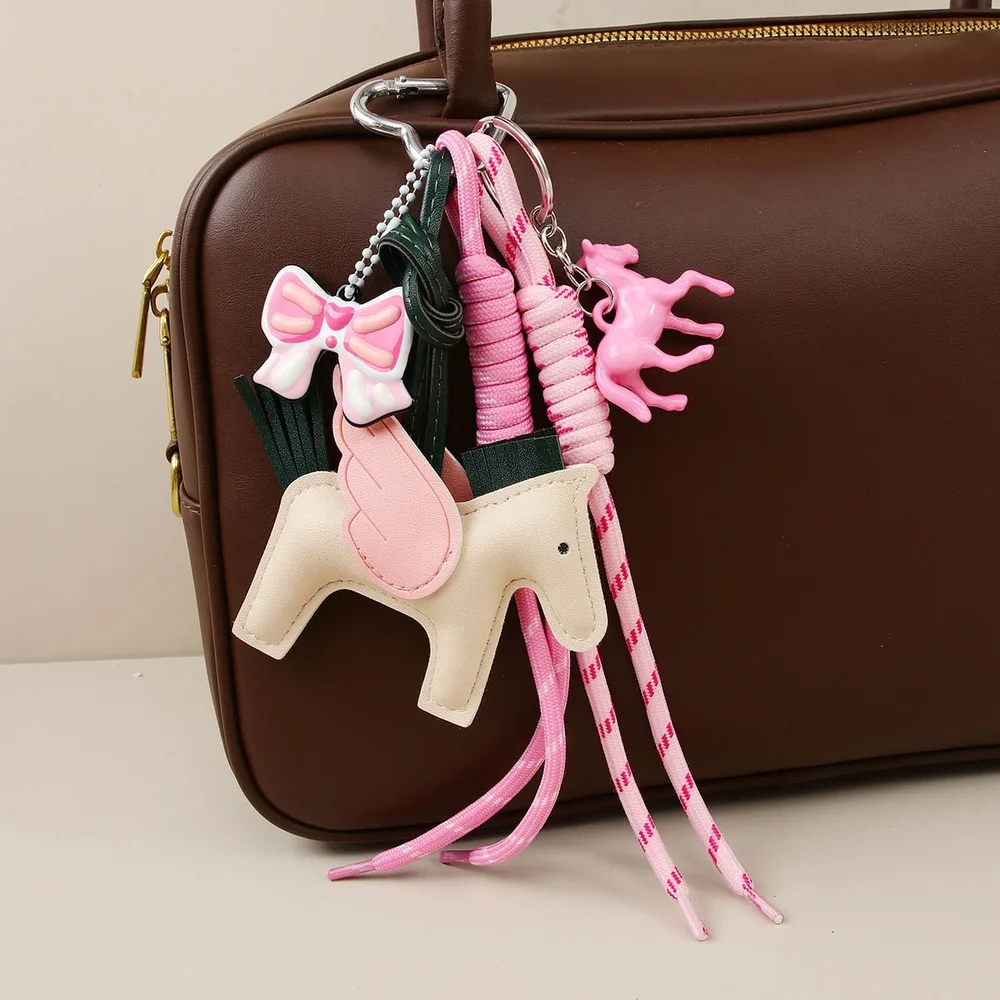 Winged Horse Bag Charm Pegasus Multi Charm Keychain Cute Hanging Decoration For Handbag Purse Backpack Equestrian Gift For Women
