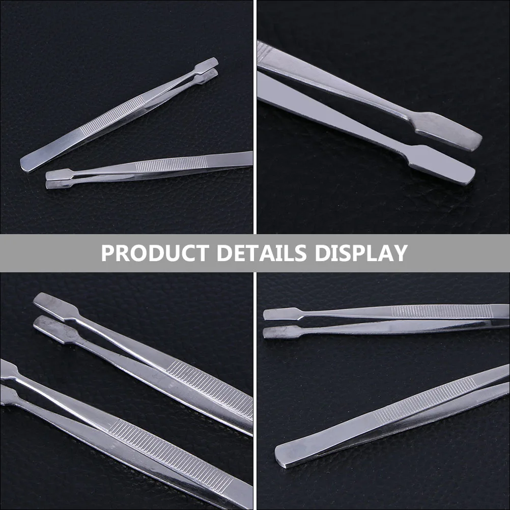 Stainless Steel Stamp Tweezer Lightweight Portable Non-Slip Handle for Picking Stamps Beads False Eyelashes Precision Tool