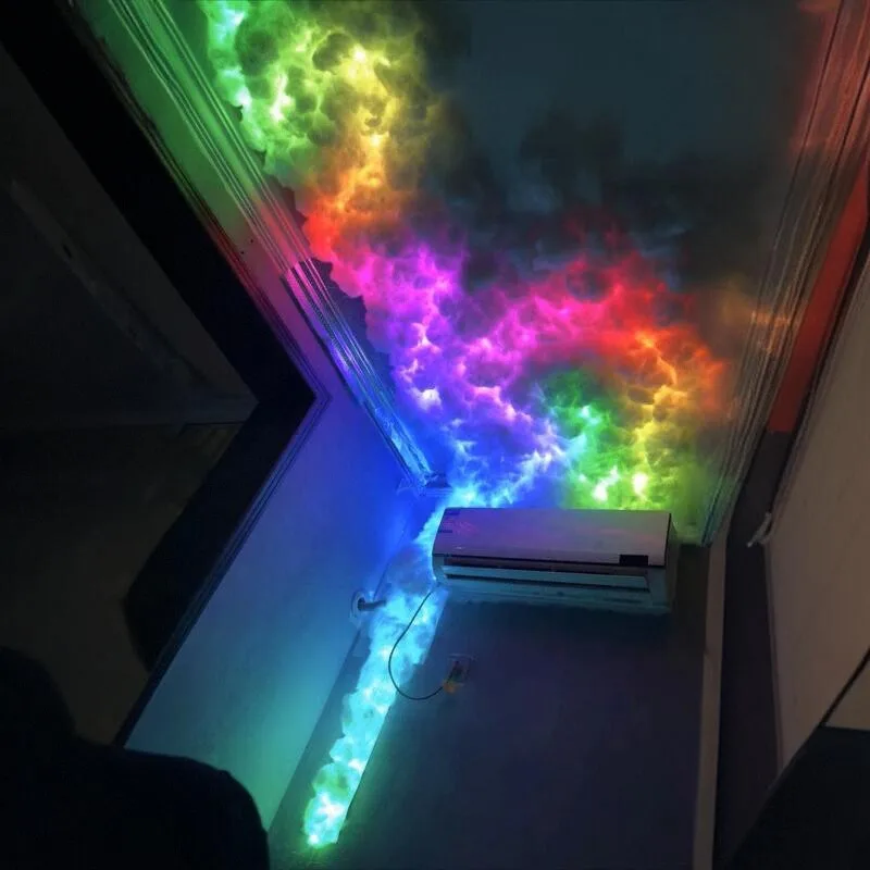 

Gaming Room Wall Light Bar Atmosphere Party Festival Decor LightsRGB Thunder Cloud Lamp Led , DIY Creative Cloud Lights Strip，