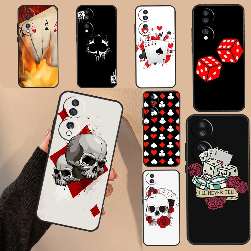 Poker Surreal Aesthetic Art Case For Honor X8 X9 X7 X6a X7a X8a X9a 10 50 70 90 Lite Magic 5 4 Lite Magic 5 Pro Cover