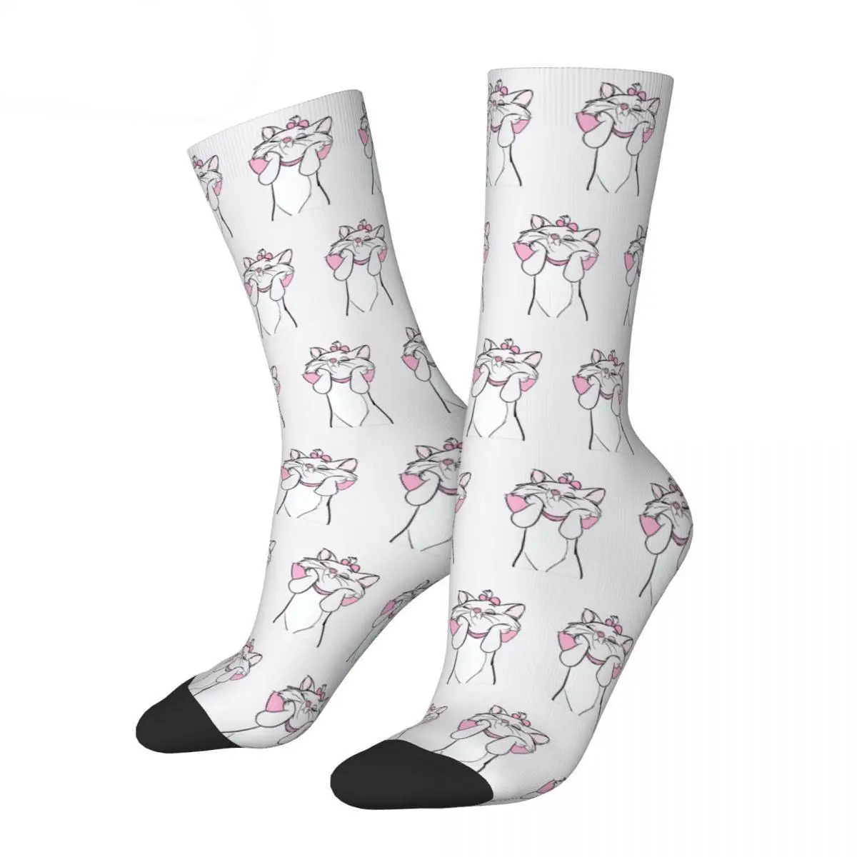 New Male Men Socks Casual Sassy Marie Aristocats Cat Sock New Sport Women Socks Spring Summer Autumn Winter