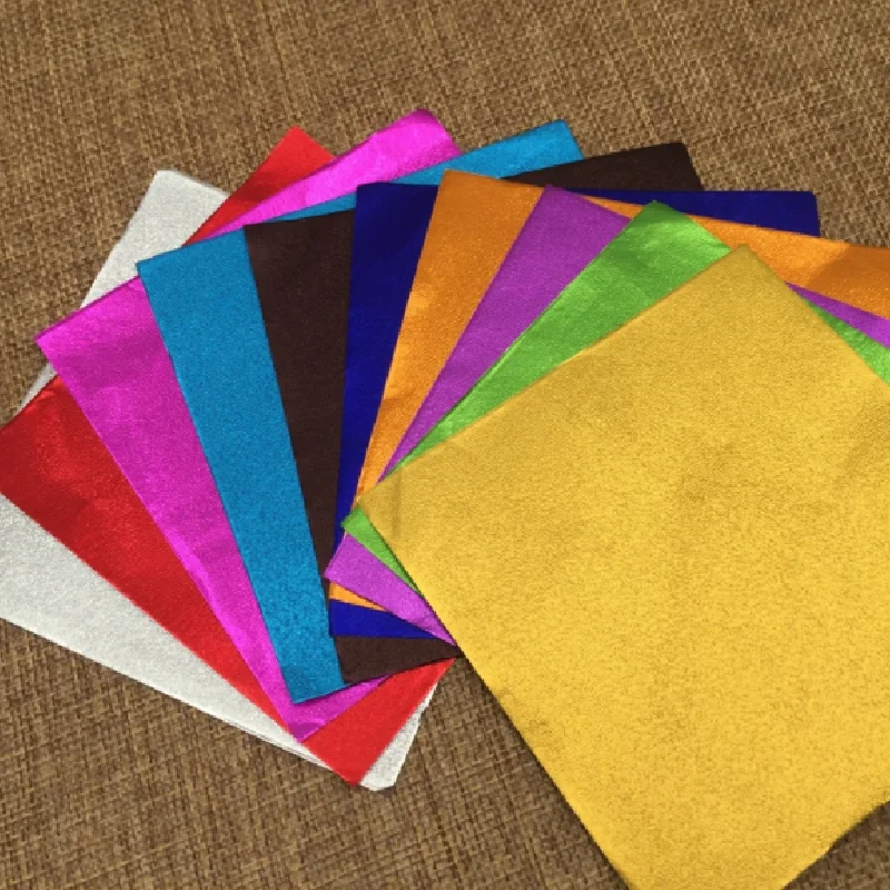 1000Pcs Colorful Glossy Mylar Foil Tin Paper Disposable Chocolate Wrapping Paper for Candy Sugar Nuts Tea Storage Packaging