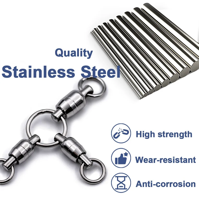 

XSXS-3-ходовые вертлюжки, 5 шт., вертлюг с шарикоподшипником из нержавеющей стали, сверхмощная установка, вертлюг для морской рыбалки, поперечный поворотник