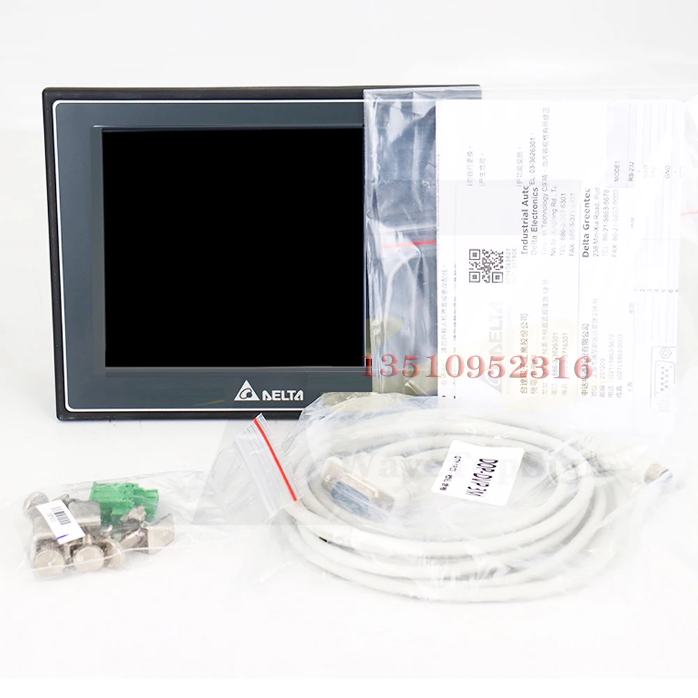دلتا Dop-107eg/Dop-107ev Hmi شاشة تعمل باللمس رجل آلة واجهة العرض مع شاشة تعمل باللمس تحميل خط منتج جديد
