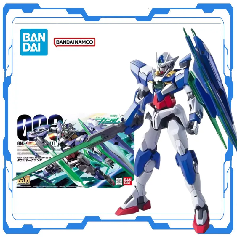 

Bandai Genuine Gundam Original HG GNT-0000 QAN [T] Action Anime Assembly Model Kits Figure Action Desktop Ornament Toys Gifts