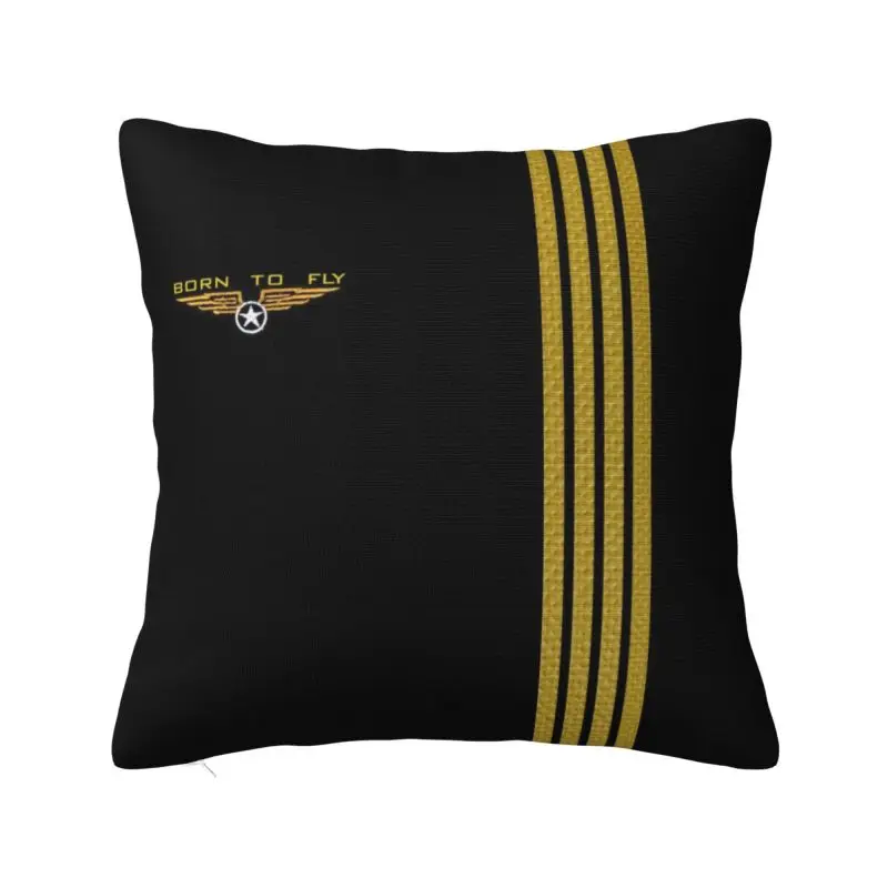 

Born To Fly Flight Pilot Pillow Decor Home Luxury Flying Aviation Aviator Cushions for Sofa Square Pillowcase