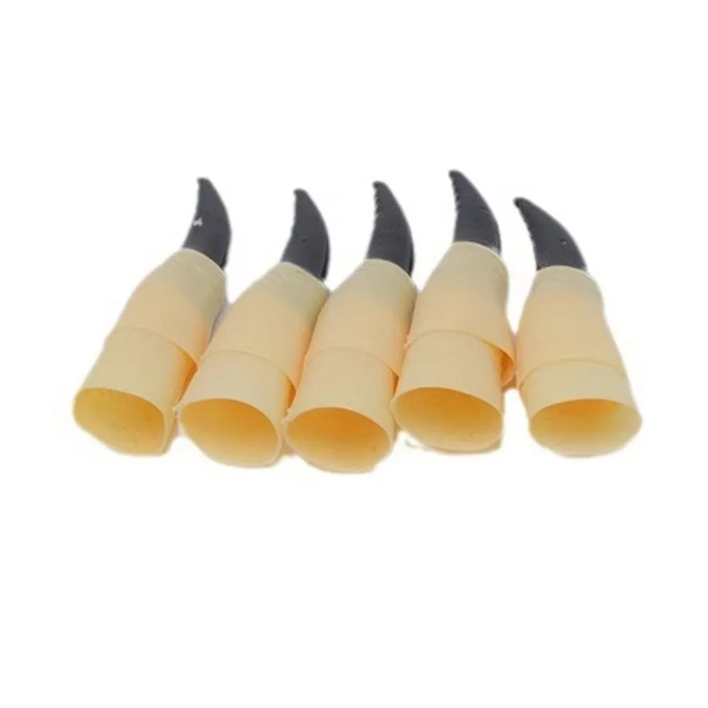 10Pcs/Set Luminous False Nail Covers Red Black Long Shape Glowing Nail Covers Plastic Scary Witch Nails Festival Celebration