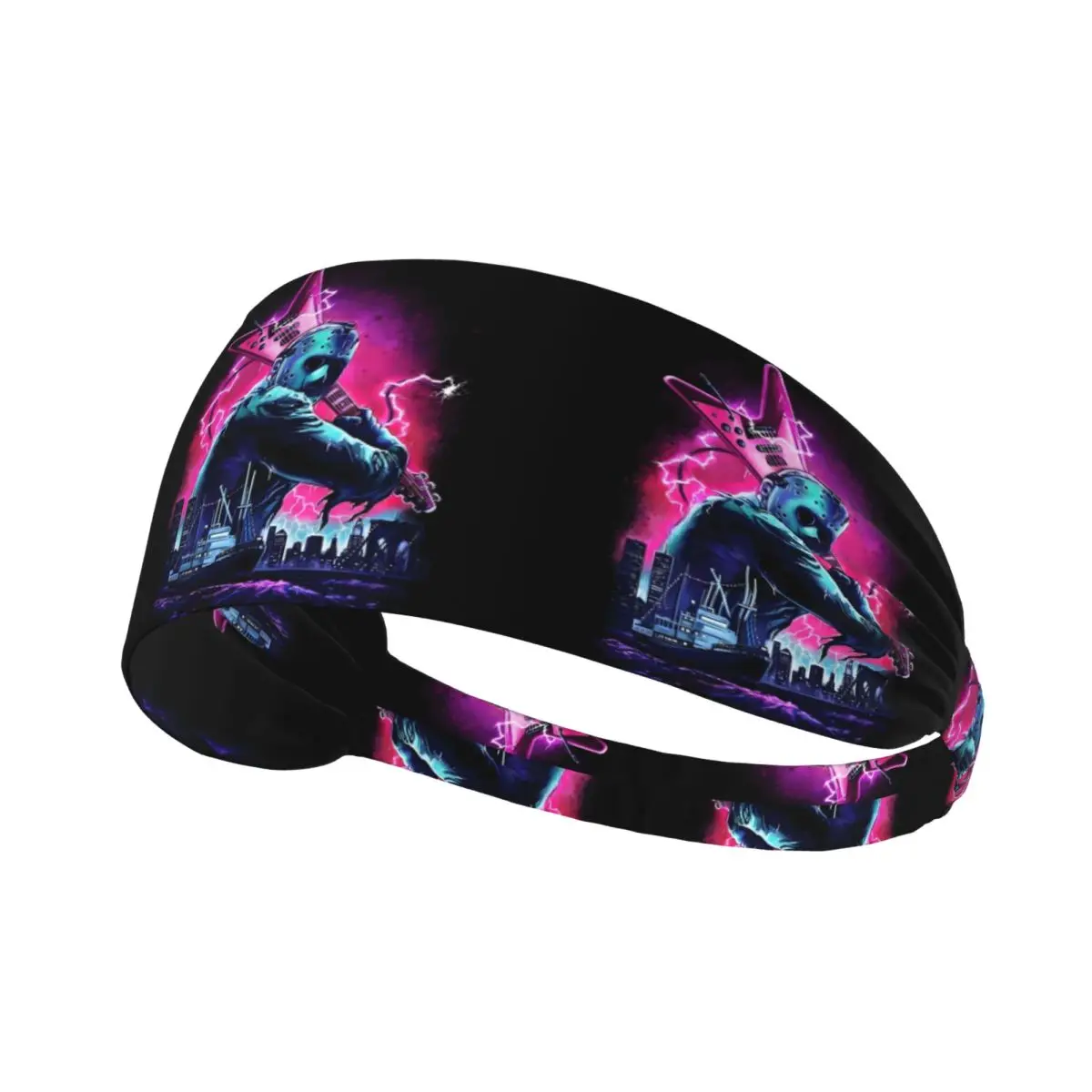

Custom Halloween Horror Movie Sweatband Men Women Moisture Wicking Halloween Film Killer Character Sports Headband for Football