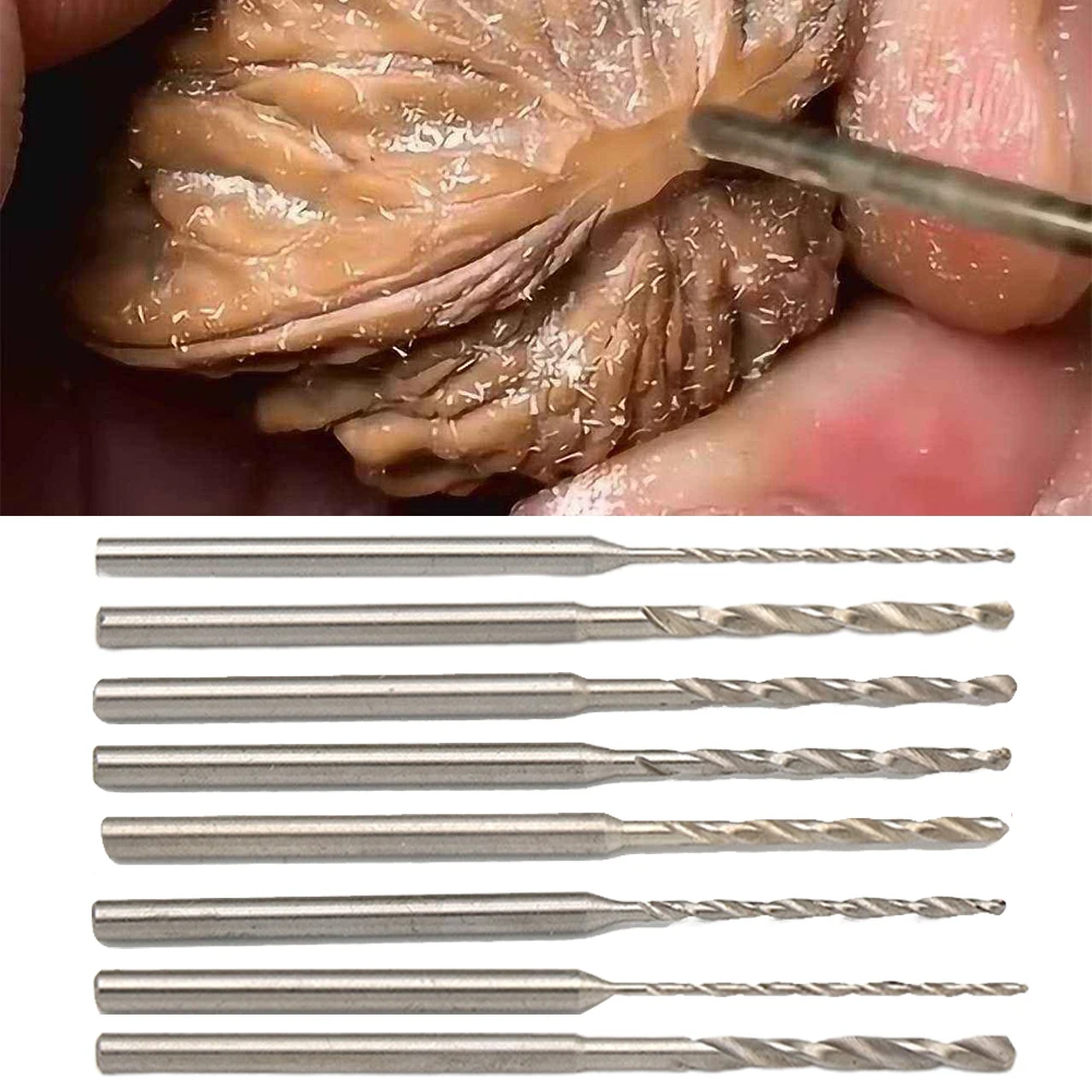 2.35mm Shank HSS Straight Handle Spiral Drill Bit 0.8 1. 1.2 1.4 1.5 1.6 1.8 2mm Woodworking For Wood Plastic Hand Tools