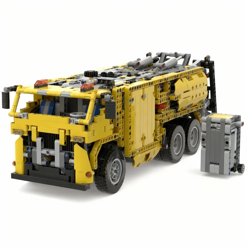 1931pcs MOC Garbage Truck Model Building Blocks Architecture Toys Birthday Gift Education Brick Presentation Collection Display
