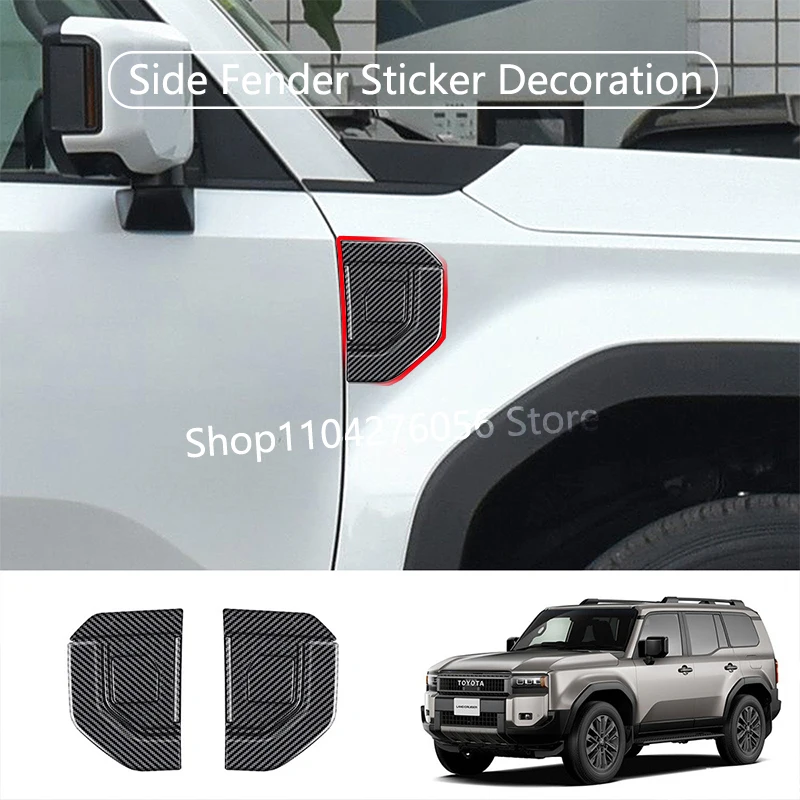 

L/RHD For Toyota Land Cruiser Prado250 LC250 2024 2025 Car Side Door Leaf Panel Fender Decorative Stickers Cover Car Accessories