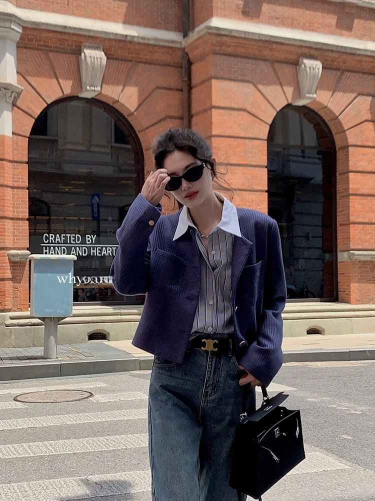 

Ele ort Unlined Women's Jaet by Whysocold Autumn Winter Faion Small Size Polyester Wool Blend Quali Outerwear