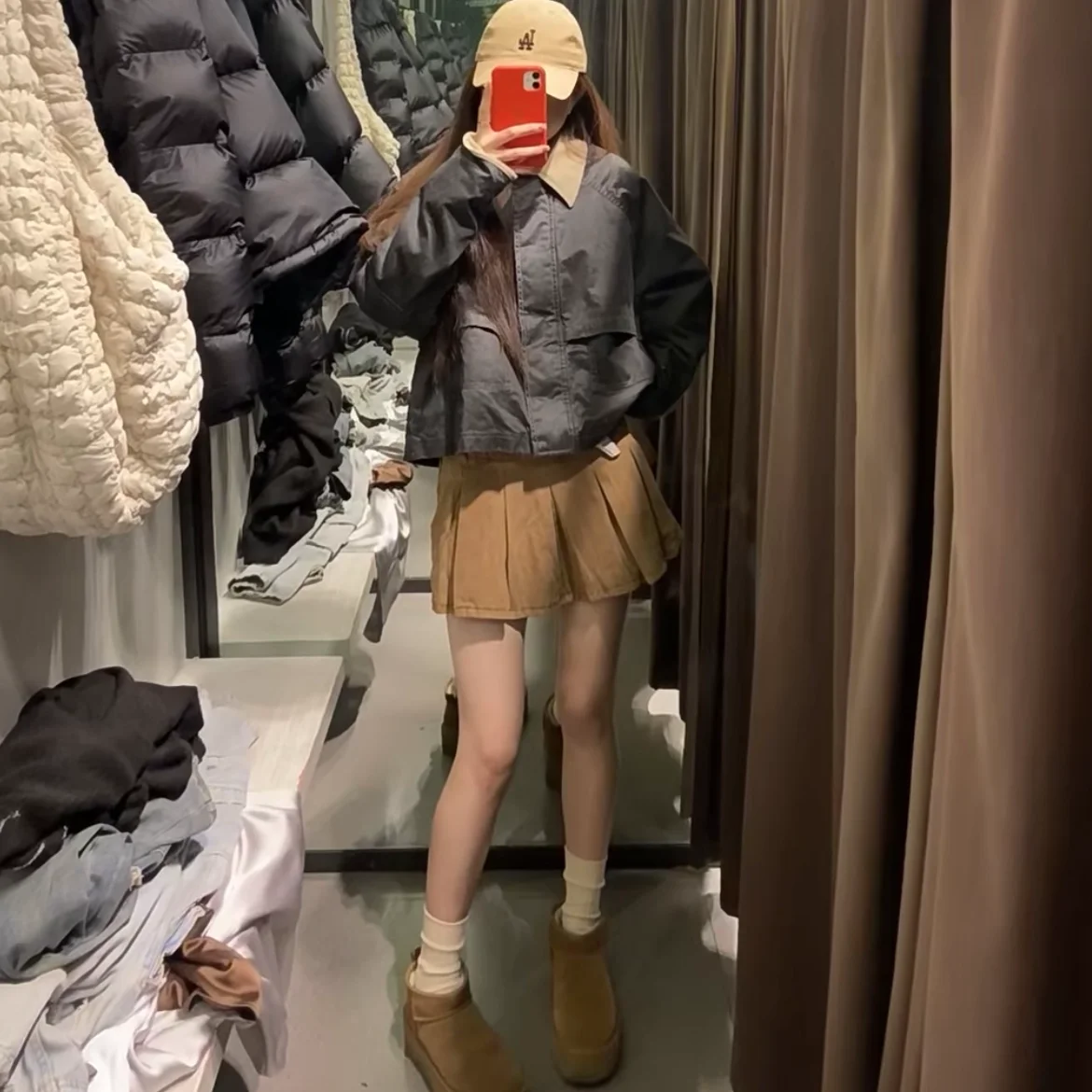 Neue ZA Damen-Jaset-Mantel aus gewachstem Leder, lockere Passform, Farbe, Blo-Kragen, schlankmachende Oberbekleidung, Ele Sle Ort-Mantel für Damen