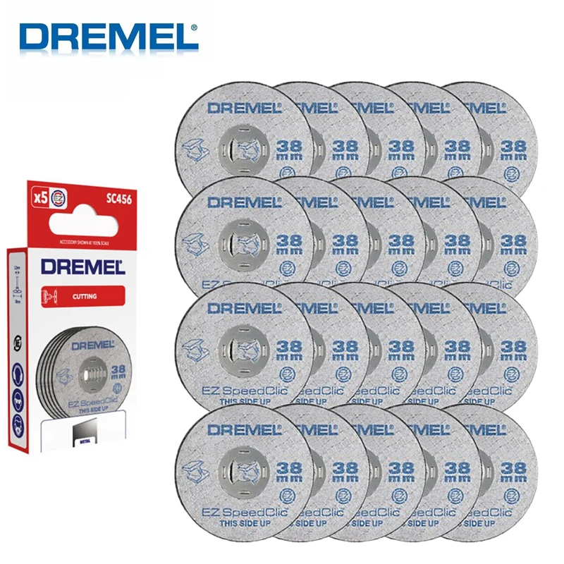 

Dremel EZ SpeedClic EZ456 Metal Cutting Wheel 5PCS 3.8MM Diameter Use with EZ402 SpeedClic Mandrel
