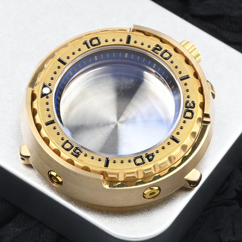 HEIMDALLR watch case 47mm Aluminum bronze SBBN031 Tuna Diver Watch Case Sapphire Fit Seiko mod For NH35/36 Movement super lumes