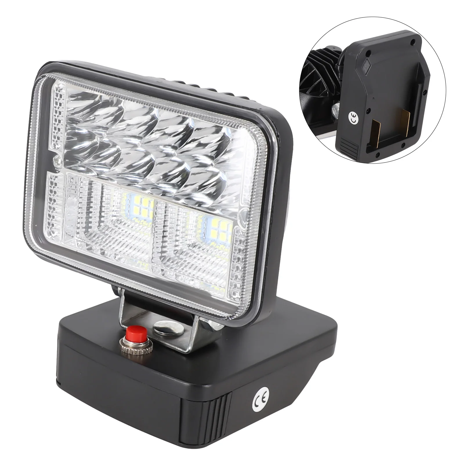 30W LED Work Lamp 18V Li-Ion For Battery Compatible For Tools Zinc Alloy Head Outdoor Field Construction For Lighting Flashlight