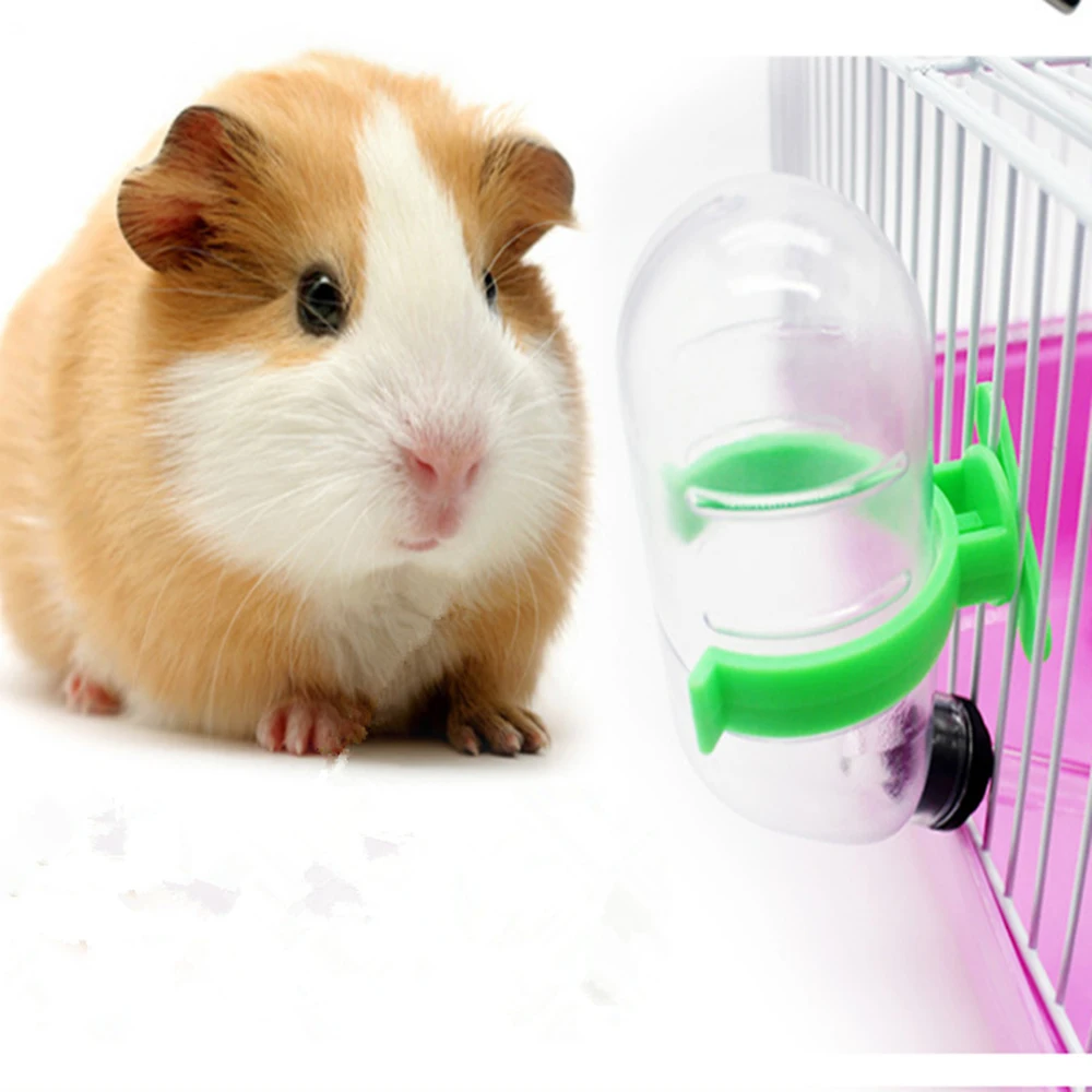 80ml/125ml/250ml Pets Hamster Water Drinking Bottle Plastic Golden Hamster Rabbit Small Pet Dispenser Cage Hangable Water Bottle