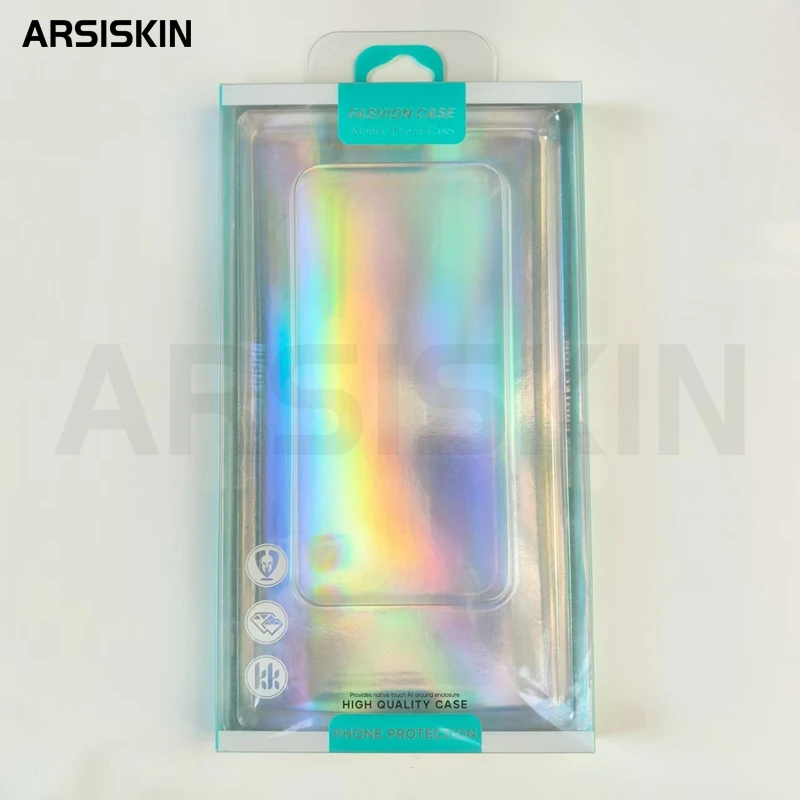 

100pcs Phone Case Packaging Box For iPhone 17 15 16 Pro Max Case S26 Ultra Phone Cover Box Transparent PVC Box With Hang Hole