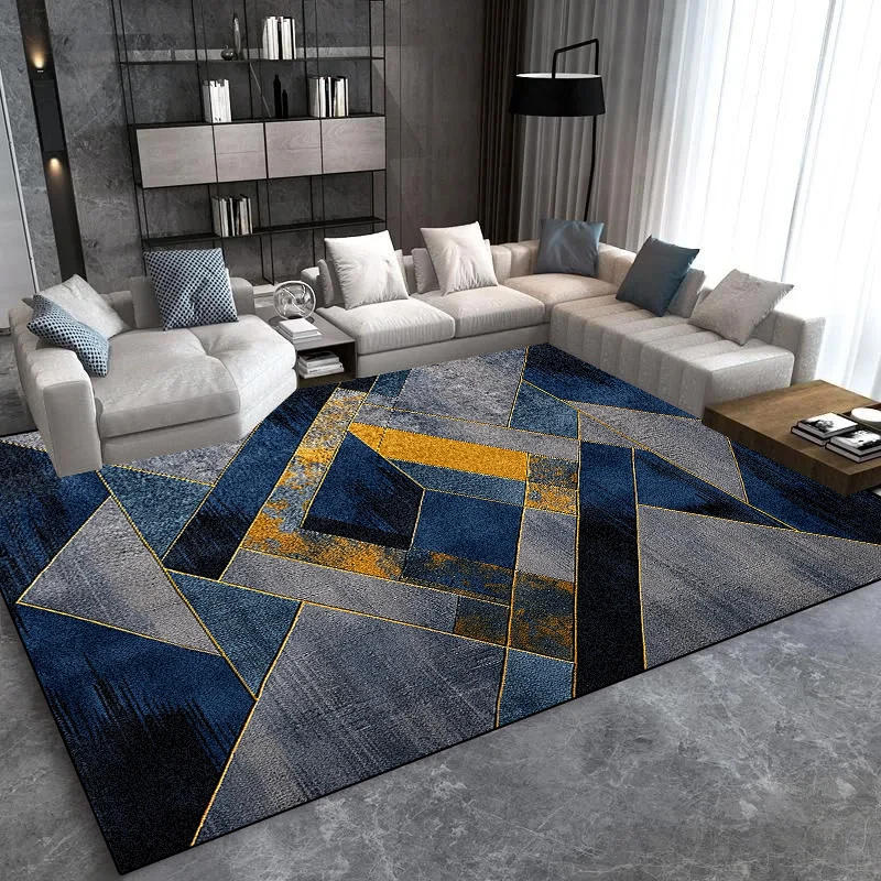 NONE Moderner, leichter, luxuriöser großer Teppich für Wohnzimmer, Heimdekoration, Sofa-Teppiche, 200 x 300, rutschfester Schlafzimmerteppich, waschbare Fußmatte 3