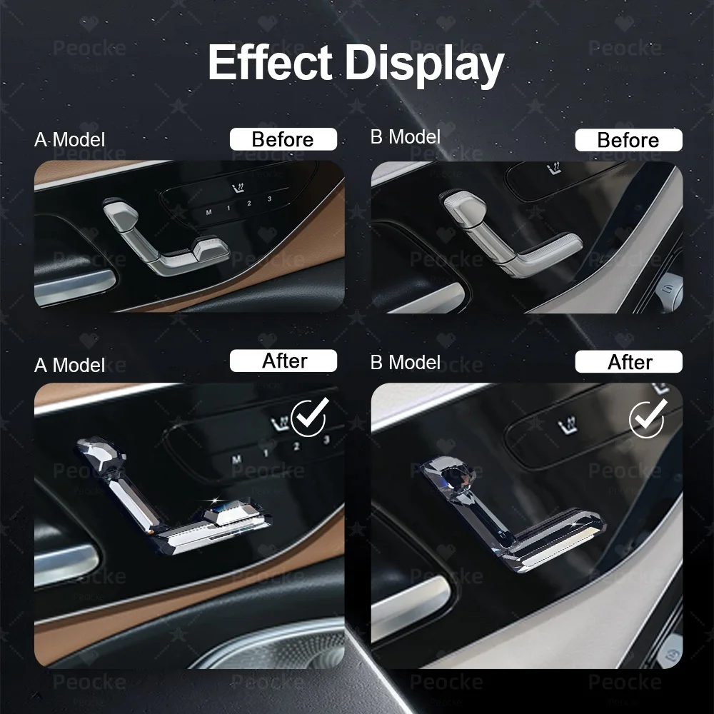 

Crystal Seat Adjustment Headrest Switch Button Cover For Benz S C Class S400 S450 S500 E260 E300 Maybach EQS SUV GLC New Energy