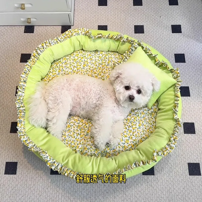 Unique Queen Size Dog Kennel Aesthetic Durable Plush Luxury Dog Supplies Mattress Designer Camas Para Perros Dog Furniture