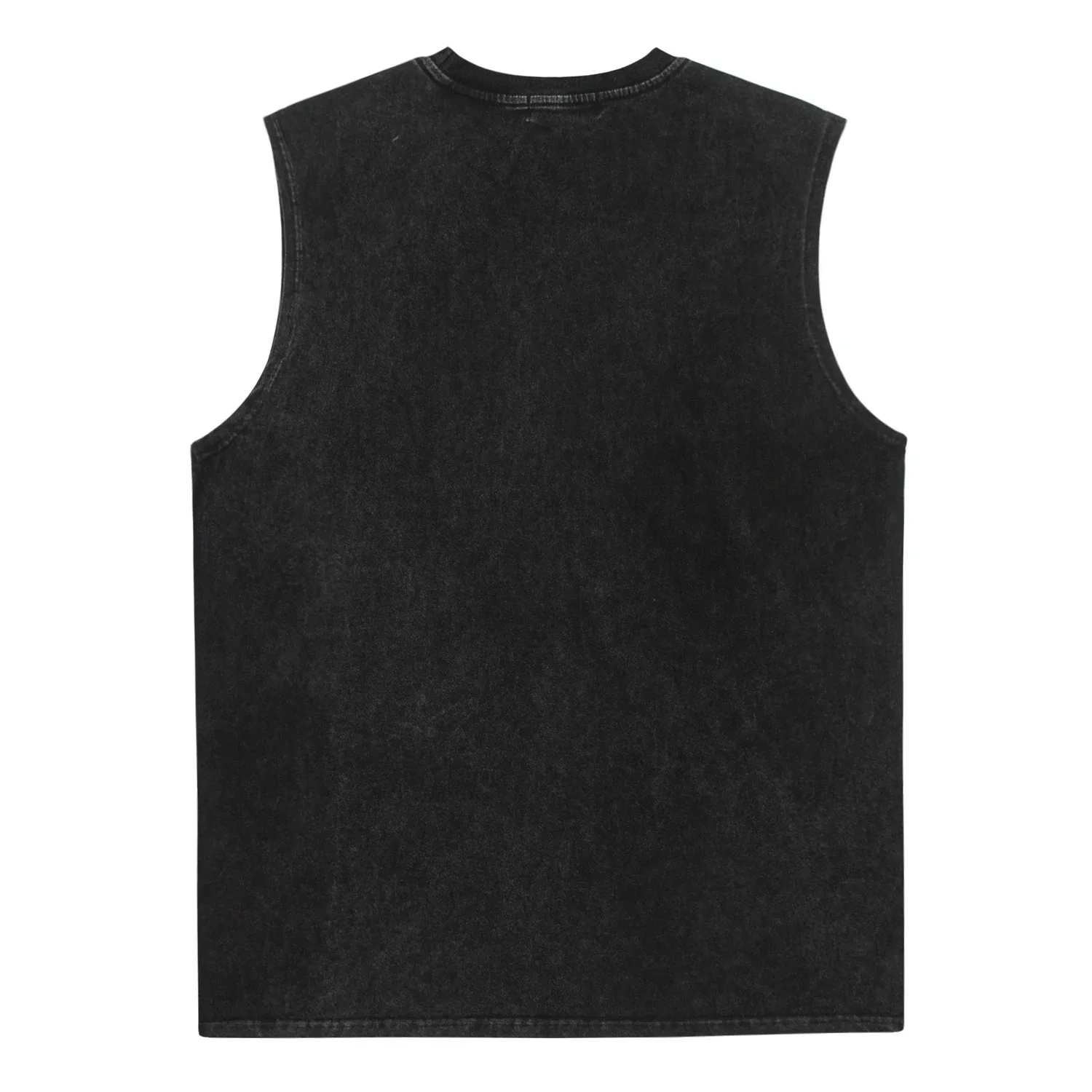 Summer Men Washed Vest Hip Hop Streetwear Punk Style Evil Face Portrait Graphic Printed Tank Tops Loose Unisex Sleeveless Vest