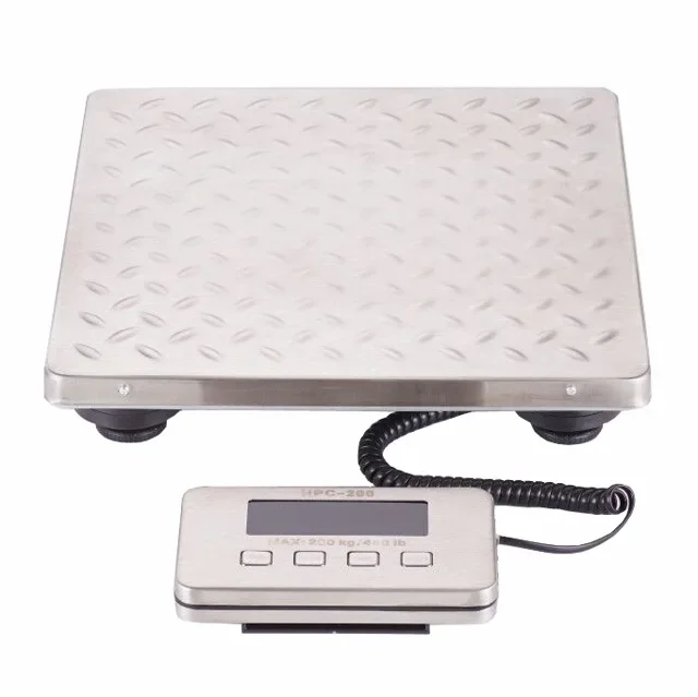 New Arrival 200kg USB Anti-slip Stainless Steel Platform Postal Weight Measuring Scale