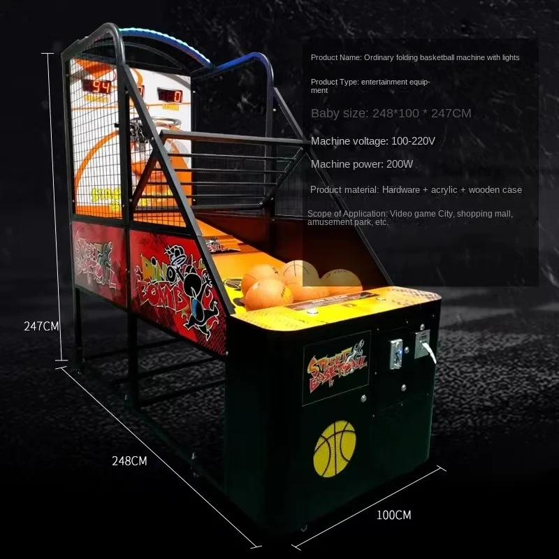 Street Exercise Indoor Sport Coin Operated Arcade Basketball Shooting Hoops Game Machine for Shopping Mallpromote sales