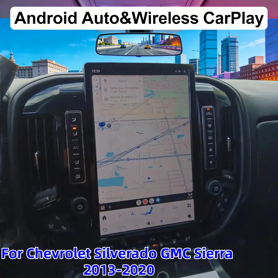 14,5-Zoll-Bildschirm Autoradio für Chevrolet Silverado GMC Sierra 2013-2020 GPS CarPlay Android Auto Multimedia Bluetooth 4G