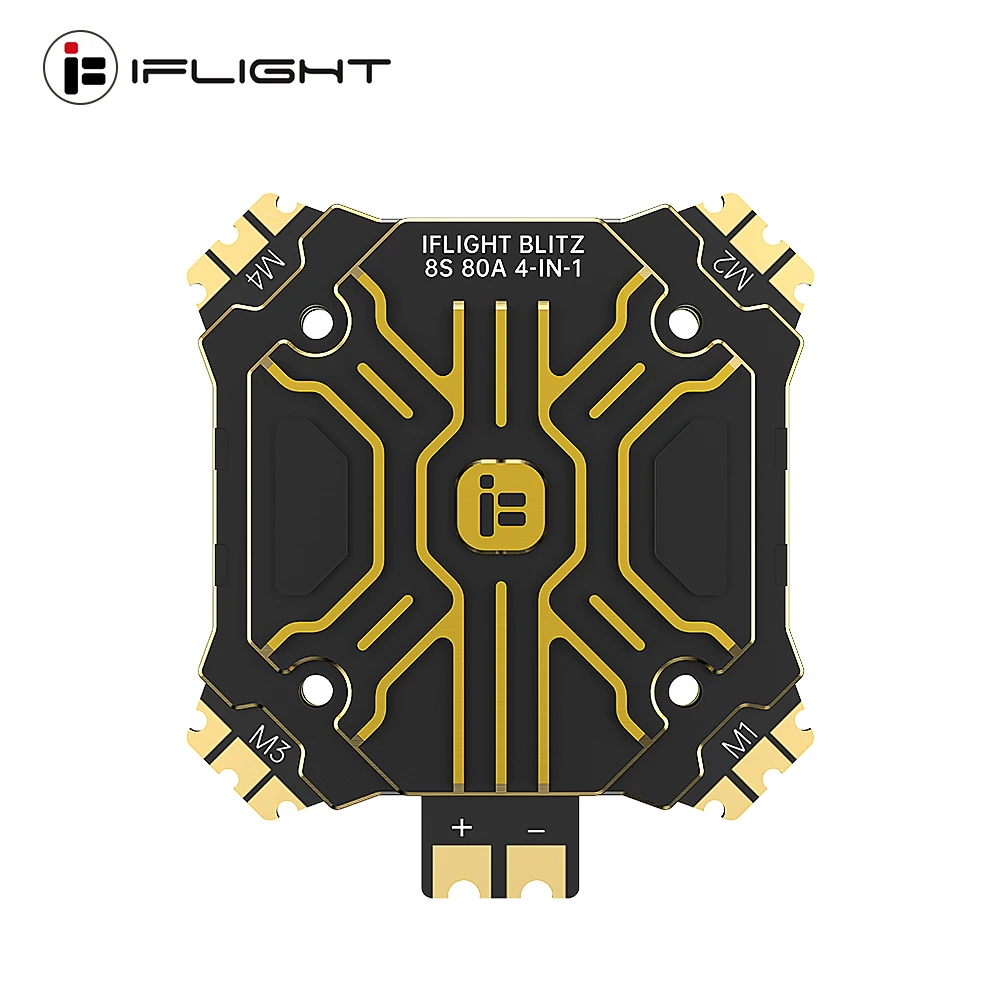 

IFlight BLITZ E80 Pro 4-IN-1 ESC (G2) 80A 2-8S 35x35mm/Φ3mm Supports DShot DShot150/300/600/MultiShot/ OneShot for RC FPV Drone