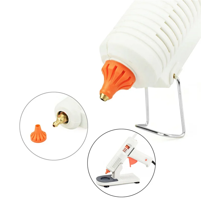 FAST-Hot Melt Glue Tool With 11Mm Hot Melt Glue Thermal Glue Tool With Stand Home School DIY Tool Durable Easy To Use EU Plug