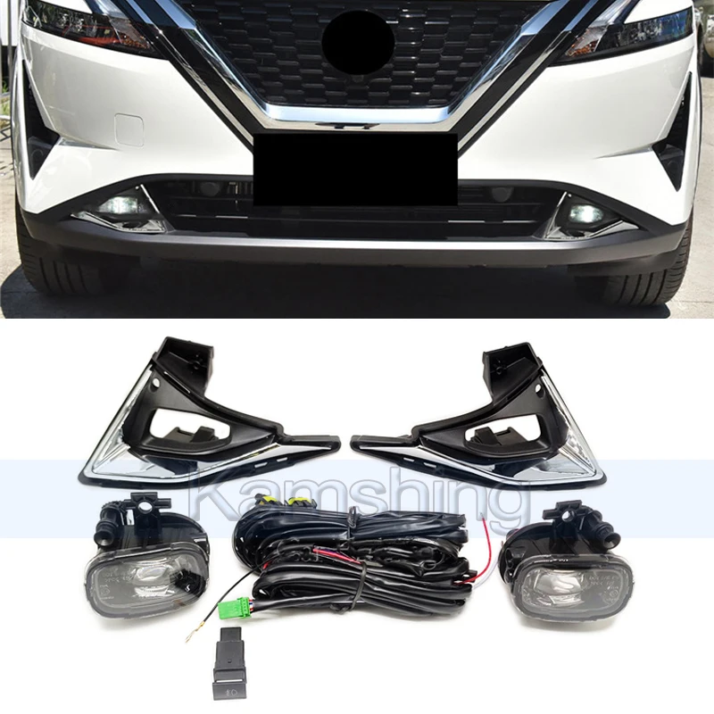 

Kamshing 1 компл. светодиодный передний бампер противотуманная фара для Nissan Qashqai 2023-2024 комплект обновления противотуманной фары комплект противотуманных фар переключатель проводки