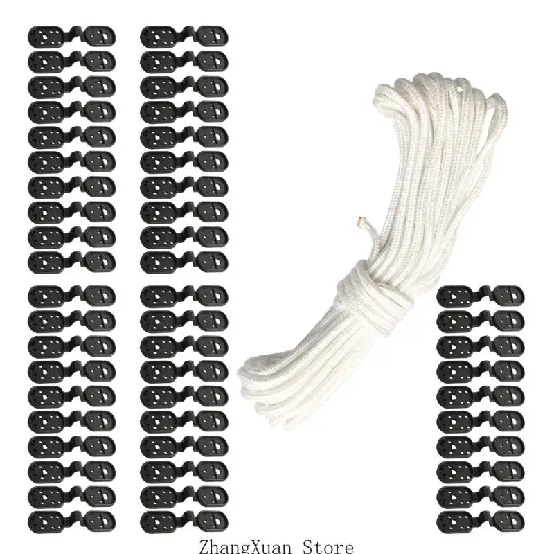 Gartenreihen-Clip-Set mit 50 Kunststoff-Clips für den Heimanbau, 3 x – Detail 3
