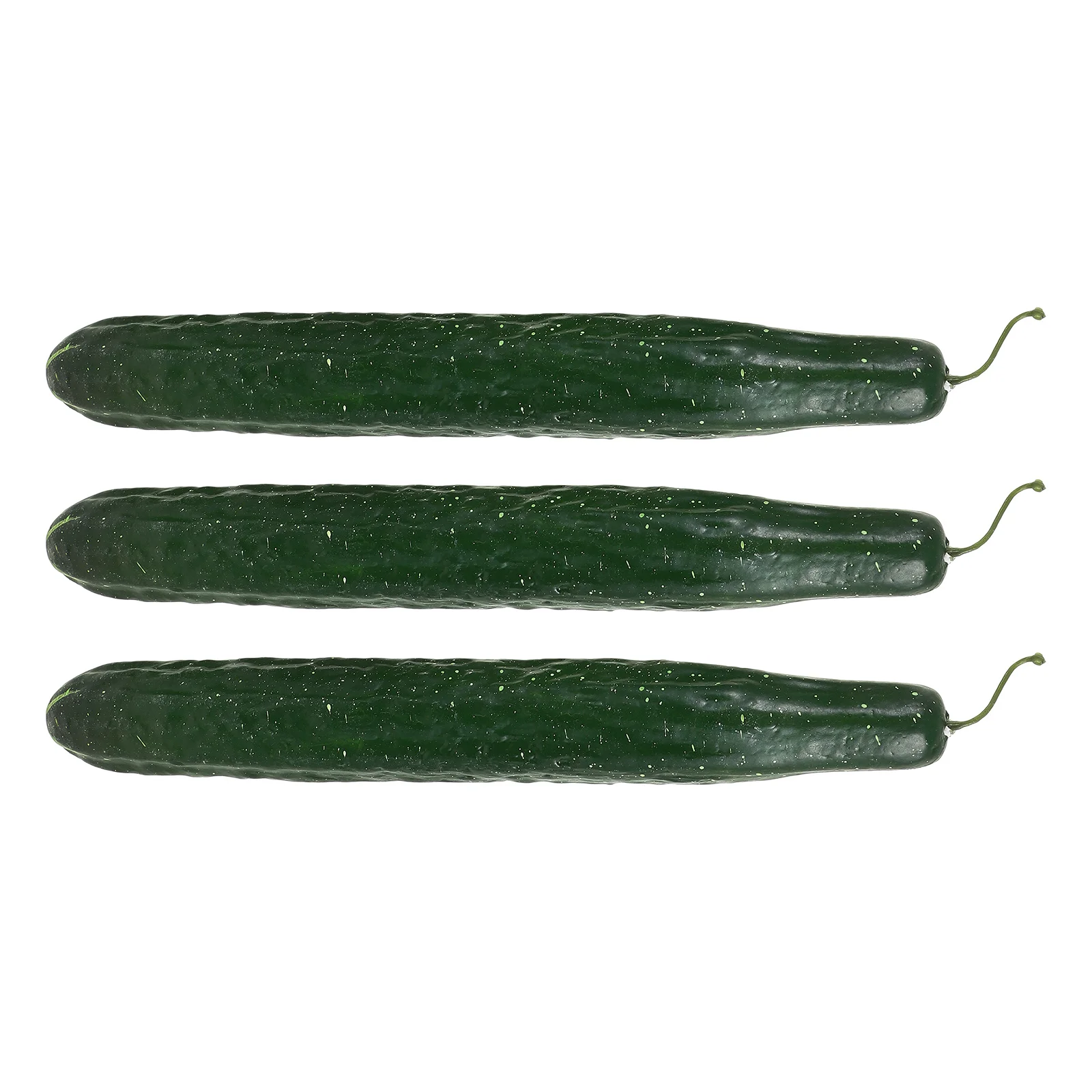

3 Pcs Artificial Grass Rug Fake Food Model Cucumber Ornaments Green Toys Faux Plants Indoor Realistic Photo Props Pillar