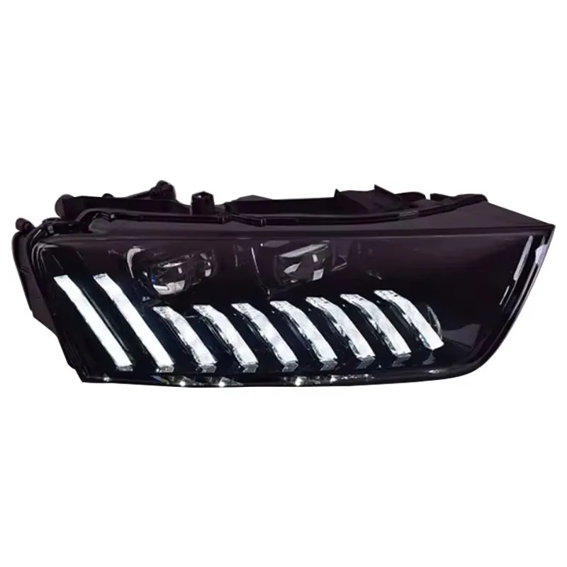 For Q3 Headlights 2013 2014 2015 2016 2017 2018 Improved LED Lens Driving Lights Running Dynamic Turn Signal Lights