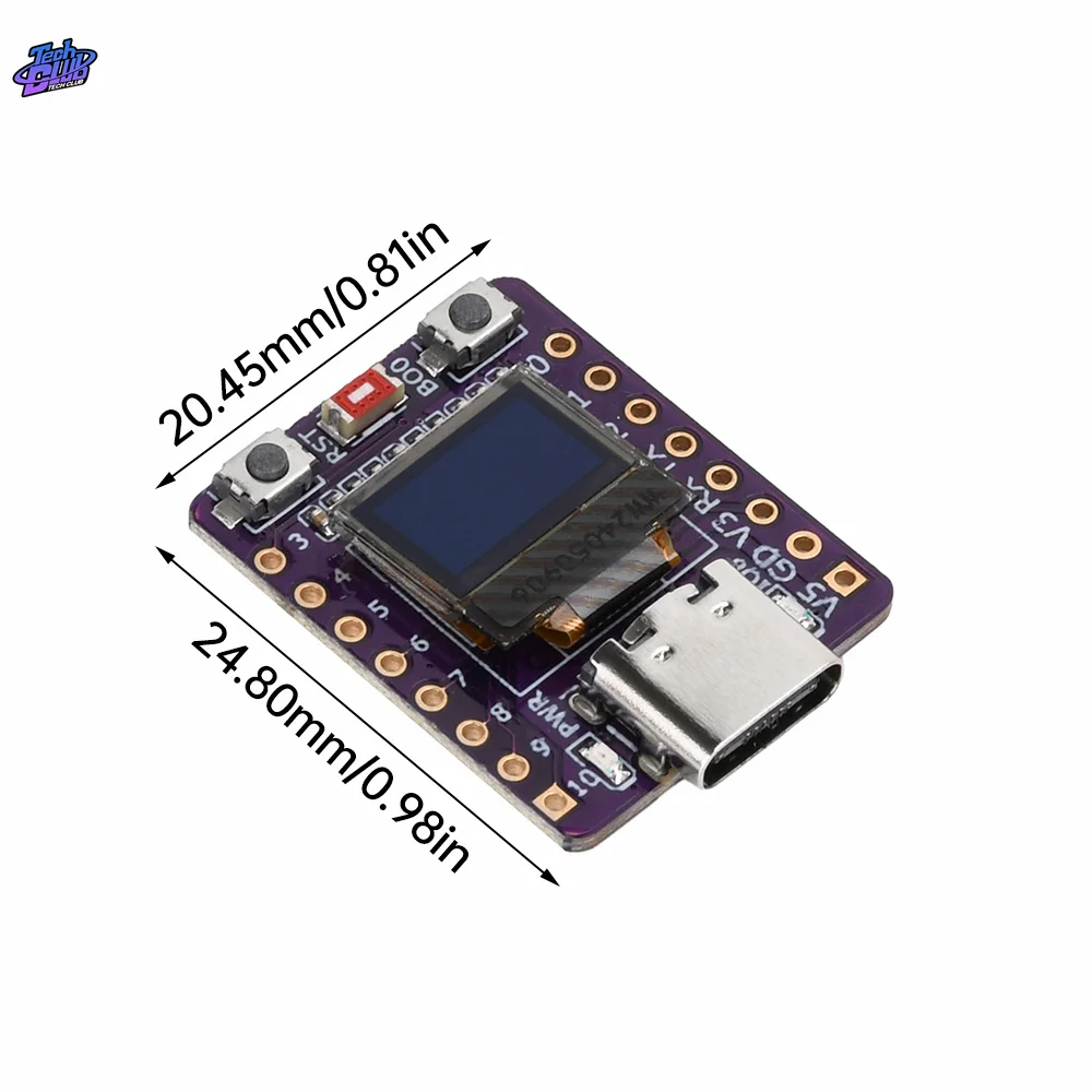 ESP32-C3 OLED Development Board Ceramic Antenna Esp32 Development Board Wifi Bluetooth-Compatible 0.42-Inch Screen