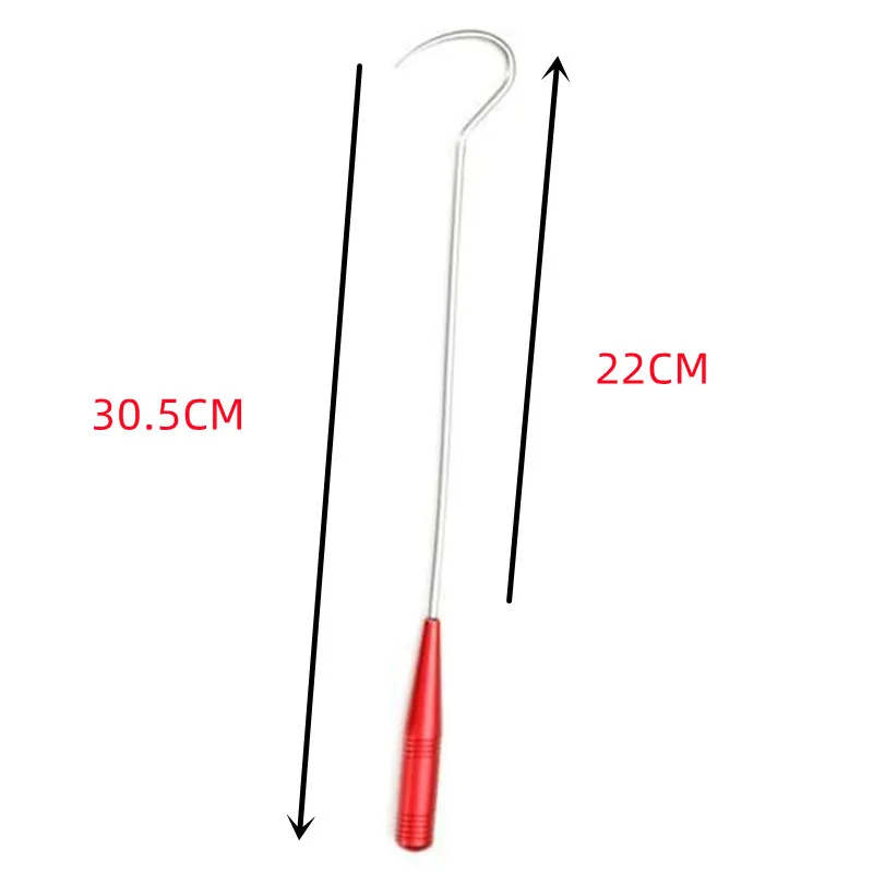 30.5CM Aluminium alloy handle Stainless Steel Ice Fishing Spear Hook Tackle Suitable For Light Fish Active Ice Fishing Gaff