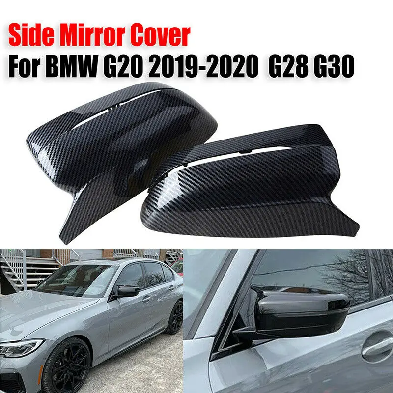 

2PCS Car Side Mirror Cover Caps Carbon Fiber/Gloss Black For BMW G20 G21 G22 G30 G31 G11 G14 G15 51168492897 51168492898