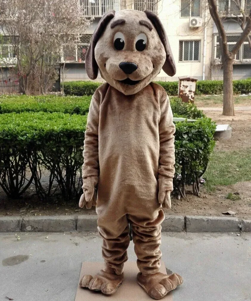 

Brown Dog Mascot Costume Animal Theme Cartoon Characters Cosplay Outfits Unisex Adults Halloween Christmas Carnival Fancy Dress
