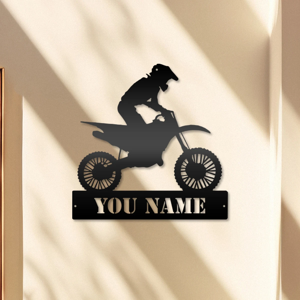 

1pc nice motorcycle Personalized name Iron Metal Wall Signs Tin Wall Plaque Decor Living Room Bedroom Removable