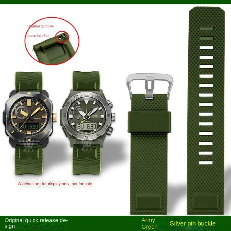 Casio-登山用時計シリコン時計バンド、プロtrekシリーズ、PRW-6900、6800、PRW-3400、アクセサリー、23mm